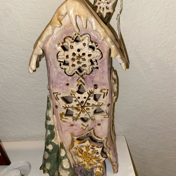 Christmas Vintage Snowflake Tower House Heather Goldminc Ceramic Art Clayworks - Picture 6 of 16